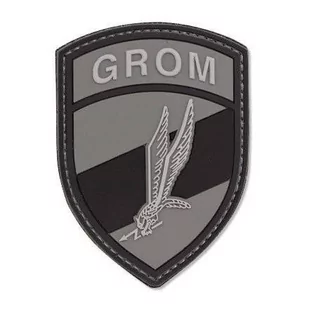 101 Inc. - Naszywka 3D - GROM - Szary - 444130-7072 - Odzież taktyczna i umundurowanie - miniaturka - grafika 1