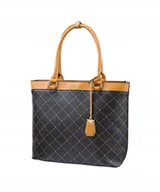 Torebki damskie - Torebka Damska Duża Mieści A4 Shopper Elegancka PUCCINI Brązowa BLXP0001 - miniaturka - grafika 1