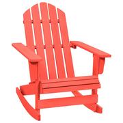 Fotele i krzesła ogrodowe - vidaXL Lumarko Ogrodowy fotel bujany Adirondack, lite drewno jodłowe, czerwone! 315883 - miniaturka - grafika 1