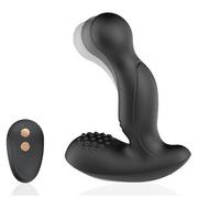 Korki analne - Paloqueth Plug with Vibrations & Finger Massage Mode Black - miniaturka - grafika 1