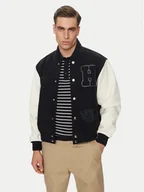 Kurtki męskie - Tommy Hilfiger Kurtka przejściowa Leather Varsity Jacket MW0MW39248 Granatowy Regular Fit - miniaturka - grafika 1