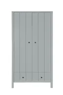 Szafy i szafki dla dzieci - Szafa dwudrzwiowa szara allpin - miniaturka - grafika 1