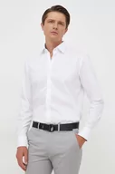 Koszule męskie - BOSS koszula bawełniana męska kolor biały slim z kołnierzykiem klasycznym - Boss - miniaturka - grafika 1