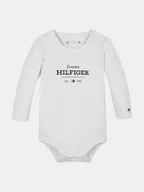 Body dla niemowląt - Tommy Hilfiger Body dziecięce Monotype Logo KN0KN01974 Biały - miniaturka - grafika 1