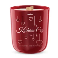 Świece - KOCHMA CIĘ sojowa perfumowana świeca zapachowa w szkle, drewniany knot Amor  / RAVINA.pl - miniaturka - grafika 1