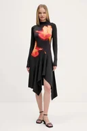 Sukienki - Desigual sukienka MILA kolor czarny mini rozkloszowana 25WWVK40 - miniaturka - grafika 1