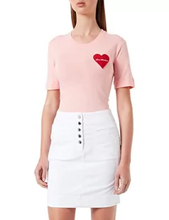 Love Moschino Damska koszulka Garment Dyed, optical white, 40 - Koszulki i topy damskie - miniaturka - grafika 1