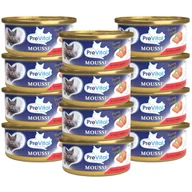 Mokra karma dla kotów - Puszyste musy dla dorosłych kotów z wołowiną PreVital 12x 85g - miniaturka - grafika 1