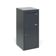 Skrzynki na listy - Skrzynka pocztowa na listy i paczki z możliwością zabudowy w murze, szara, 972 x 412 x 432 mm - miniaturka - grafika 1