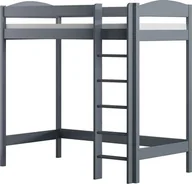 Łóżka dla dzieci i młodzieży - Elior Szara antresola dziecięca z barierkami i materacem - Igi 3X 200x90 cm - miniaturka - grafika 1