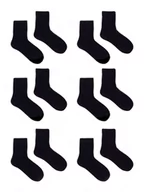 Skarpetki damskie - Skarpety chłopięce gładkie czarne 6PAK 39-42 - miniaturka - grafika 1