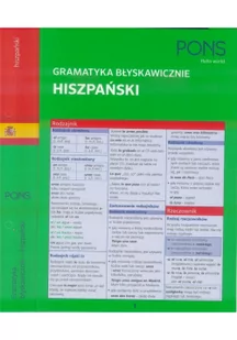 zbiorowa Praca Gramatyka błyskawicznie. Hiszpański PONS - Książki do nauki języka hiszpańskiego - miniaturka - grafika 2
