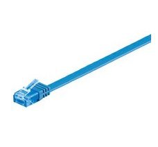 MicroConnect RJ-45/RJ-45 kat.6a U/UTP Niebieski 1m V-UTP6A01B-FLAT