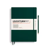 Notesy i bloczki - Notatnik Leuchtturm1917 Master A4+, Kratka, Forest Green - miniaturka - grafika 1