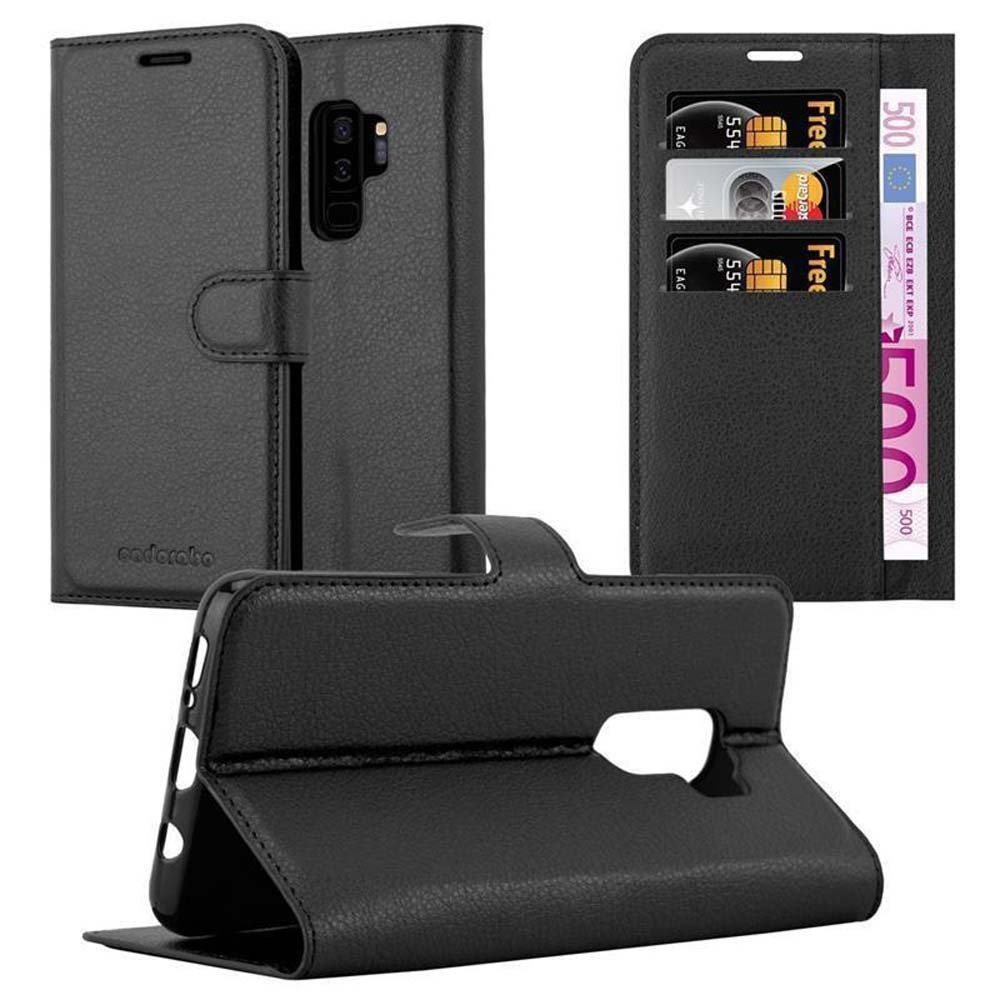 Etui Cadorabo do Samsung Galaxy S9 PLUS w kolorze czarnym z magnetycznym zamknięciem na telefon komórkowy