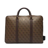Torby na laptopy - Torba na laptopa Guess HMMILO P6169 Brązowy - miniaturka - grafika 1