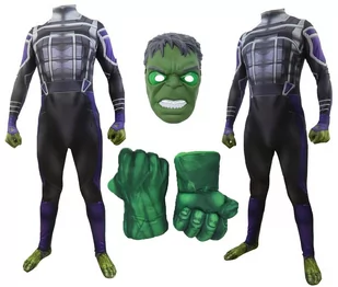 Strój Przebranie Hulk Skin Maska Rękawice 116/122,Hopki - Dodatki do strojów karnawałowych - miniaturka - grafika 1