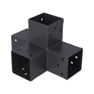 Łączniki, trójniki, kształtki - Łącznik prosty 7x7 cm 90st. 4-końce Suki Plug-in antracyt - miniaturka - grafika 1