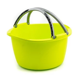 Kosz na bieliznę STEFANPLAST z uchwytami, zielony, 16 l - Kosze na bieliznę - miniaturka - grafika 1