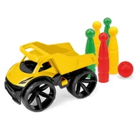 Zabawki do piasku - WADER Maximus Wywrotka Żółta z kręglami zabawka do piasku dla dzieci - miniaturka - grafika 1