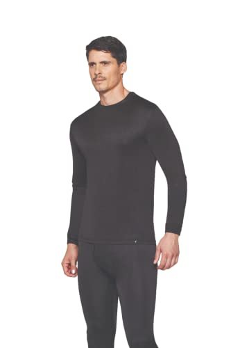 Terramar Koszulka męska Thermasilk z okrągłym dekoltem Czarny L