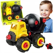 Samochody i pojazdy dla dzieci - Betoniarka auto do skręcania ŚRUBKI ŚRUBOKRĘT Łatwa Obsługa MAŁY INŻYNIER - miniaturka - grafika 1