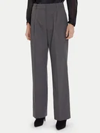 Spodnie damskie - Tommy Hilfiger Spodnie materiałowe WW0WW48358 Szary Relaxed Fit - miniaturka - grafika 1