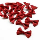 Scrapbooking - Kokarda Ozdobna Muszka 4X2,5Cm Burgundowa 2 Szt. - miniaturka - grafika 1