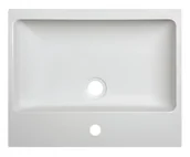 Umywalki - Sanplast Free Mineral Umywalka nablatowa 50x40x10 cm z otworem na baterię, biała 640-280-1100-01-000 - miniaturka - grafika 1