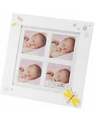 Ramki na zdjęcia - Multiramka 4 zdjęcia Dziecięca 9x9 Butterfly róż - miniaturka - grafika 1