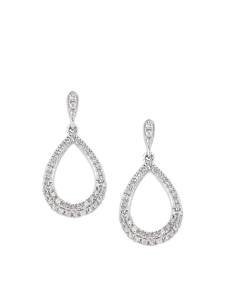 Revoni Złote kolczyki-wkrętki z diamentami