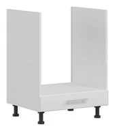 Meble kuchenne - Szafka Dolna Pod Zabudowę Piekarnika Vero 60X82 Cm Folia Biały Połysk - miniaturka - grafika 1