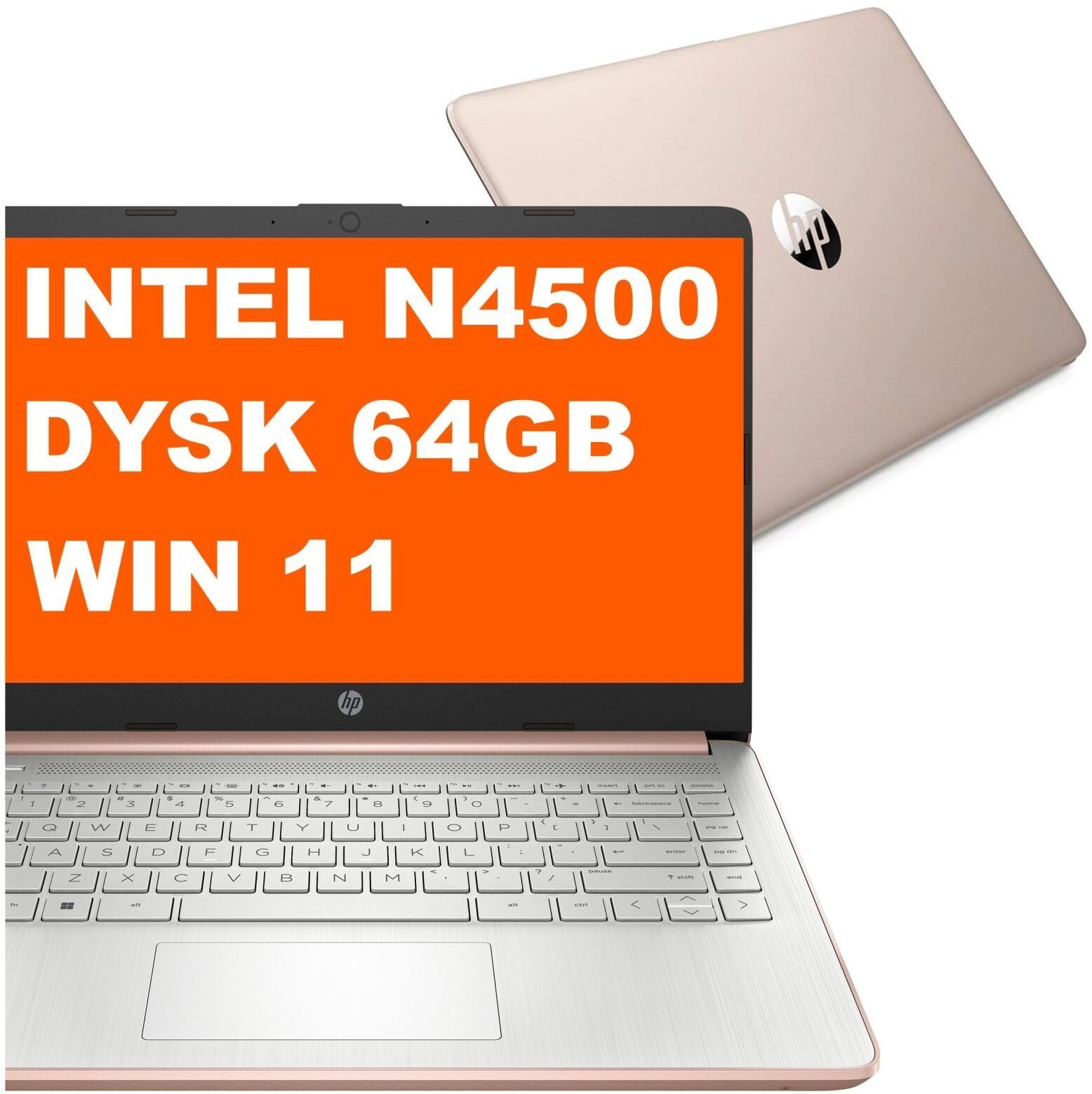 HP 14-dq3015dx / CD9Y9UA / Intel N4500 / 4GB / eMMC 64GB / Intel UHD / Win 11 / Różowy