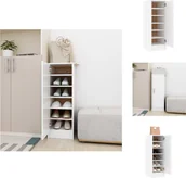 Szafki na buty - vidaXL Szafka na buty biała 32x35x92 cm materiał drewnopochodny - Stojaki i szafki na buty - miniaturka - grafika 1