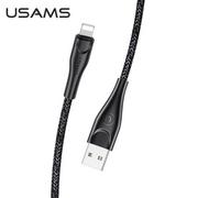 Kable USB - USAMS Kabel pleciony U41 lightning 1m 2A czarny/black SJ391USB01 (US-SJ391) - miniaturka - grafika 1