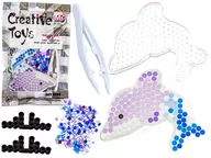 Prace ręczne dla dzieci - Koraliki do prasowania, Prasowanka, Szablon, Saszetka DELFIN - miniaturka - grafika 1