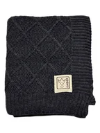 Maty edukacyjne - Kaiser Naturfellprodukte Koc niemowlęcy "Wool" w kolorze czarnym - 100 x 80 cm - miniaturka - grafika 1