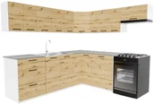 Meble kuchenne - Narożny komplet mebli kuchennych dąb artisan T5-F34 - miniaturka - grafika 1