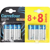 Baterie i akcesoria - Baterie alkaliczne Carrefour AA 8+8 szt. - miniaturka - grafika 1