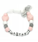 Akcesoria do smoczków - Zawieszka do smoczka z imieniem ANASTAZJA prezent - miniaturka - grafika 1