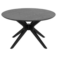 Ławy i stoliki kawowe - Actona Stolik Kawowy Okrągły Lakierowany Belami 80 Cm Czarny Matowy - miniaturka - grafika 1