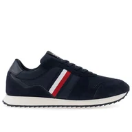 Buty sportowe męskie - Buty Tommy Hilfiger Runner Evo Mix FM0FM04699-DW5 - granatowe - miniaturka - grafika 1