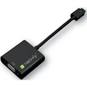 Adaptery i przejściówki - Techly Adapter mini HDMI C męski na VGA żeński czarny 10cm KKTCKPEV0080 - miniaturka - grafika 1