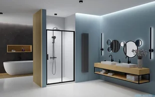 Radaway Premium Pro Black Dwj drzwi 110cm prawe szkło przejrzyste 1014110-54-01R | - Akcesoria do armatury i ceramiki - miniaturka - grafika 3