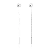 Kolczyki - Srebrne kolczyki kulki przeciągane przez ucho ( 5mm ) - miniaturka - grafika 1