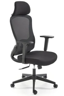 Fotel biurowy, krzesło biurowe Elior Czarny ergonomiczny obrotowy fotel z funkcją multiblock i z zagłówkiem D0-W42 - Fotele i krzesła biurowe - miniaturka - grafika 1