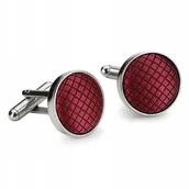 Spinki do mankietów i krawatów - Spinki do mankietów - bordowe - miniaturka - grafika 1