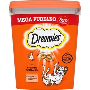 Dreamies Dreamies Megatub przysmaki dla kota Kurczak 2 x 350 g| Dostawa GRATIS od 89 zł + BONUS do pierwszego zamówienia - Przysmaki dla kotów - miniaturka - grafika 1