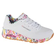 Buty trekkingowe damskie - Tenisówki Skechers Model Uno - Loving Love Kolor Biały - miniaturka - grafika 1