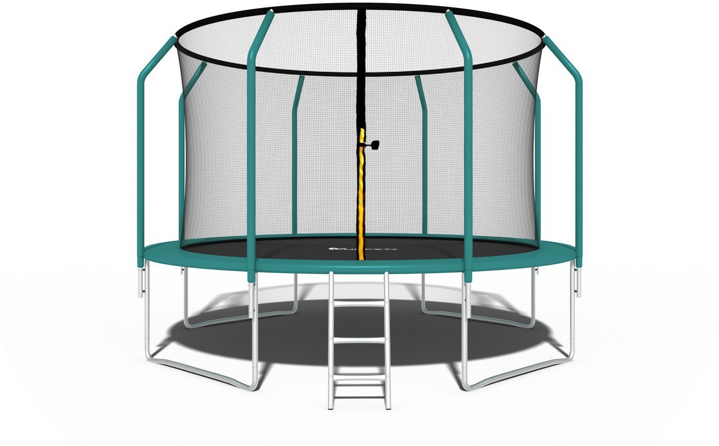 Funfit Trampolina Ogrodowa Premium dla dzieci 374cm 12FT z Siatką Wewnętrzną i Drabinką